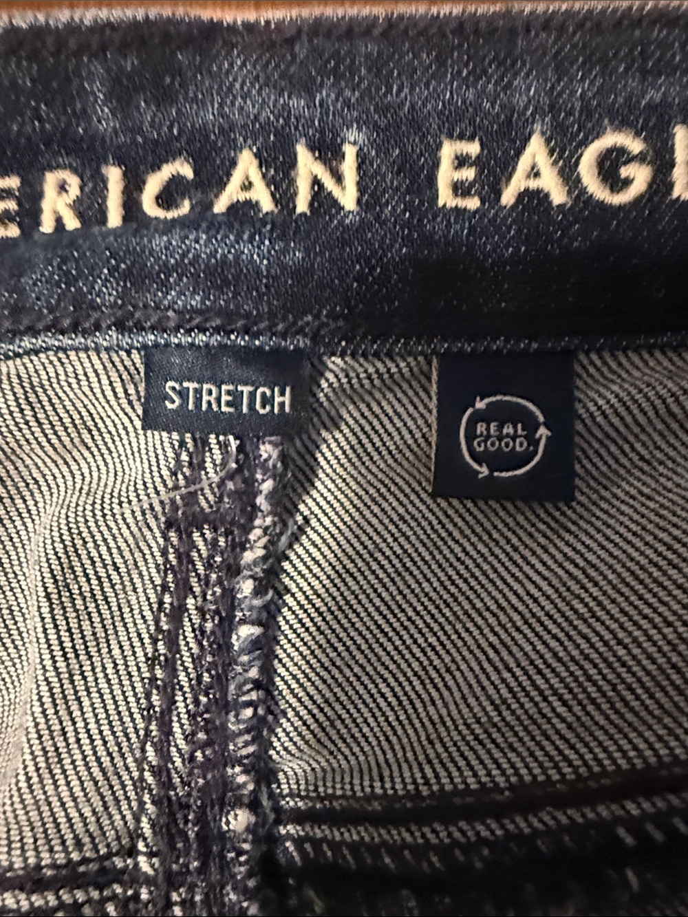 American Eagle Outfitters Dark Blue Wide-Leg Jeans - Picture 3 of 5